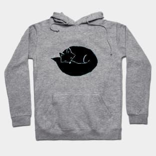 Black Sleepy Fox Hoodie